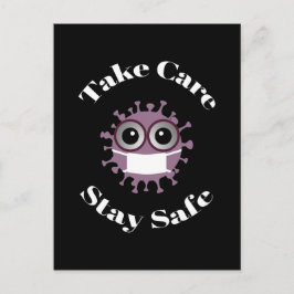 安全な気に仮面コロナウイルスを服用 ポストカード