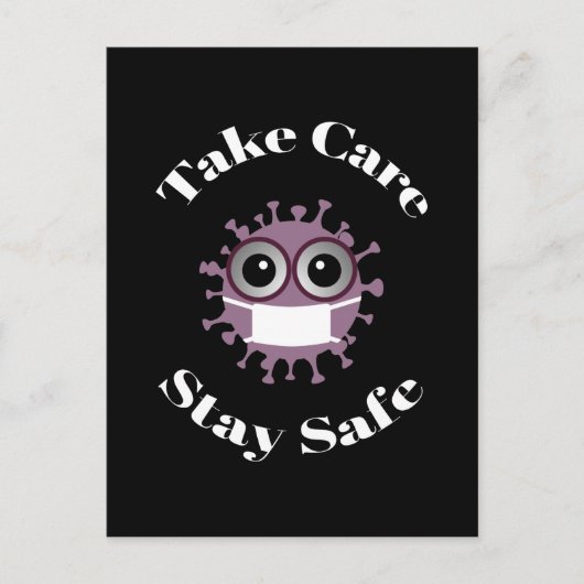 安全な気に仮面コロナウイルスを服用 ポストカード (正面)
