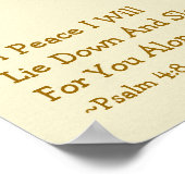 安全な眠り：バイブル詩：子供とテディベア ポスター (角)