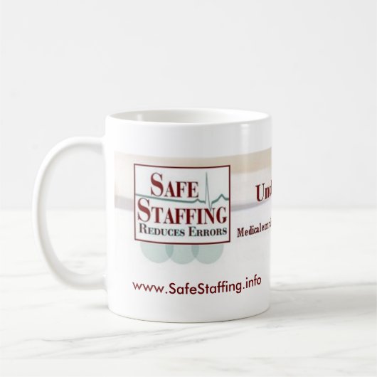 安全な職員を置くマグ コーヒーマグカップ (左)