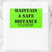 安全な距離ステッカーを維持する 長方形シール (バッグ)