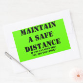 安全な距離ステッカーを維持する 長方形シール (封筒)