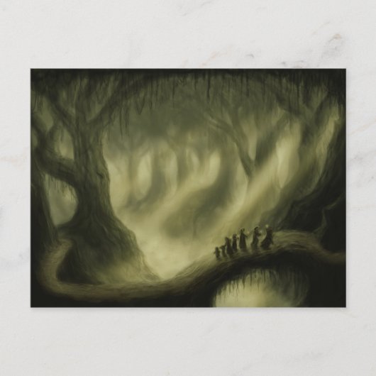 安全な道のファンタジーの景色の郵便はがき ポストカード (正面)