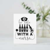 安全な飲み物は看護師と一緒に ポストカード (スタンド正面)