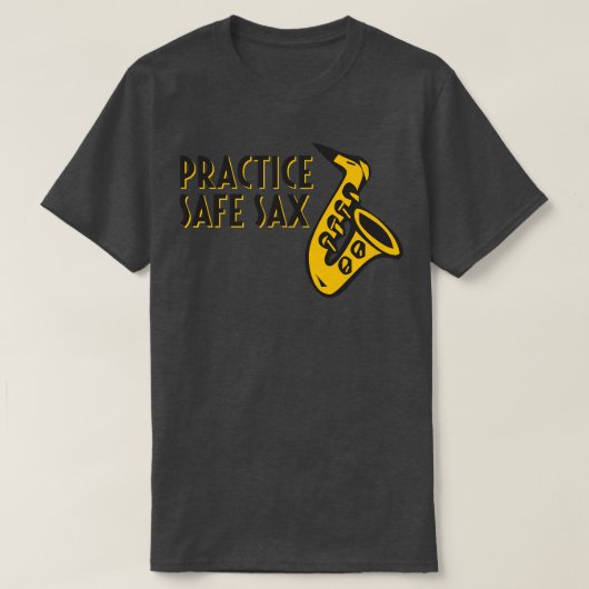 安全なSaxの練習 Tシャツ (デザイン正面)