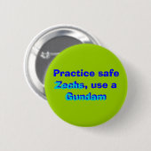 安全なZechsを練習して下さい、Gundam、Gundam、Zechsを使用して下さい 缶バッジ (正面&裏面)