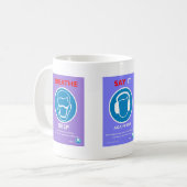 安全についてのマグがあないで下さい コーヒーマグカップ (正面左)