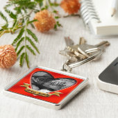 安全にフォトハートキーチェーンを駆動 キーホルダー (側面)