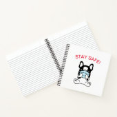 安全に保て！ブルドッグ着用マスクスパイラルノート ノートブック (内部)