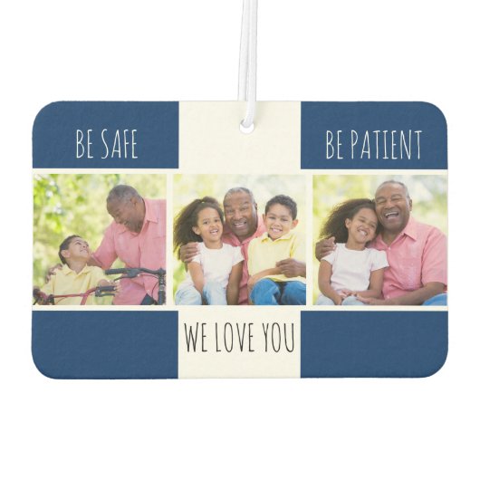 安全に患者さんになる3カスタム枚 カーエアーフレッシュナー (裏面)