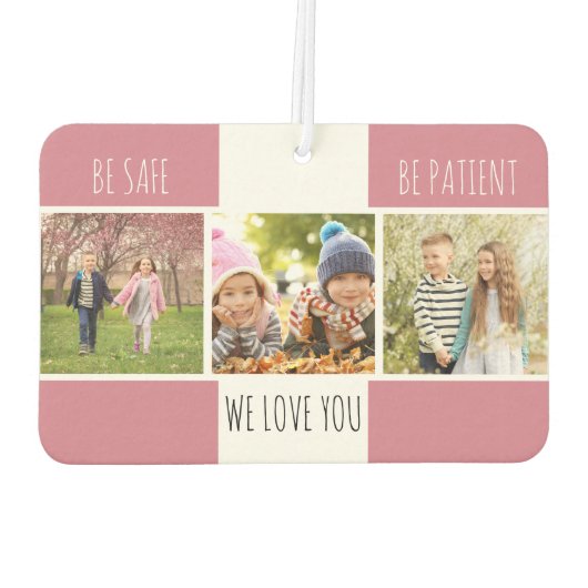 安全に患者になれる3写真のピンクカスタム色 カーエアーフレッシュナー (裏面)