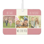 安全に患者になれる3写真のピンクカスタム色 カーエアーフレッシュナー (正面)