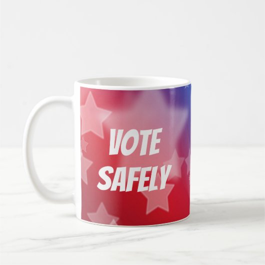 安全に投票する コーヒーマグカップ (左)