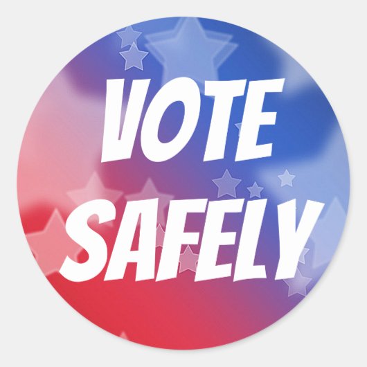 安全に投票する ラウンドシール (正面)