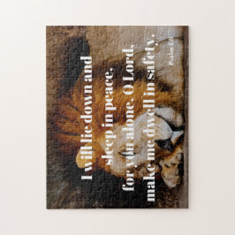 安全に眠る詩編4聖書の聖句 ジグソーパズル