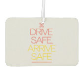 「安全に車を走らせ、安全にインスパイア到着」 カーエアーフレッシュナー (裏面)