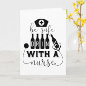 安全に飲めるナース カード (黄色い花)