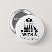 安全に飲めるナース 缶バッジ (正面&裏面)