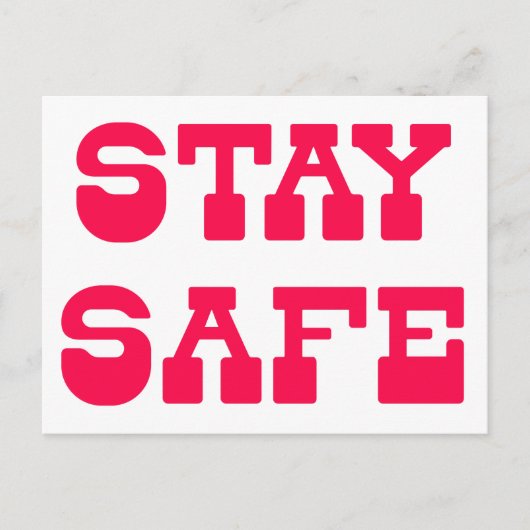 安全に！コロナウイルス – 勇気付けられる ポストカード (正面)