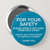 安全のために 缶バッジ (正面&裏面)