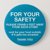 安全のために 缶バッジ (正面)