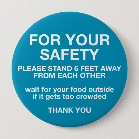 安全のために 缶バッジ (正面)