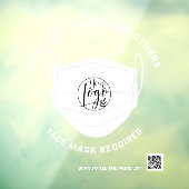 安全のためマスク着用 QRコード ウィンドウサイン (シート3)