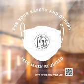 安全のためマスク着用 QRコード ウィンドウサイン (シート2)