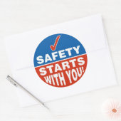 安全の開始 ラウンドシール (封筒)