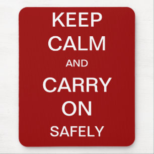 安全のKeep Calm and Carry On -保健及び安全性 マウスパッド