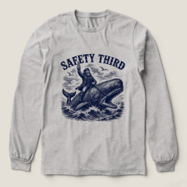 安全より冒険 ファニー サーシスティック な 海の くじら乗り手 トライブレンドTシャツ