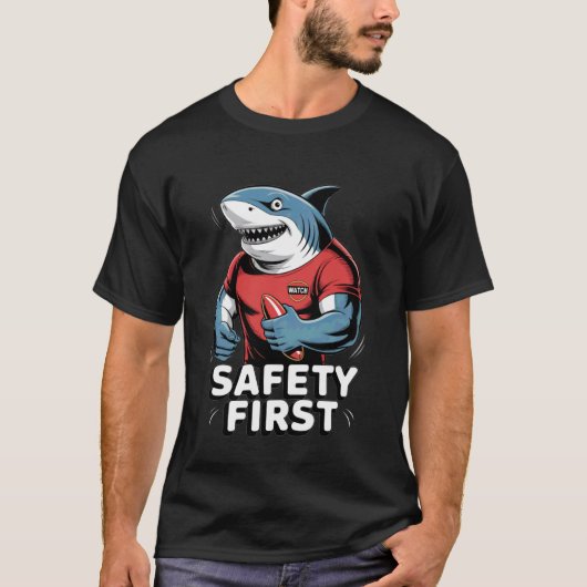 安全を守るおもしろいサメ, 楽しい Tシャツ (正面)