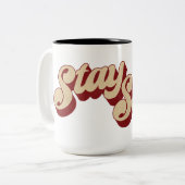 安全を維持 ツートーンマグカップ (正面左)