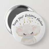 安全エレファントチャイルドコロナ社会不安 缶バッジ (正面&裏面)