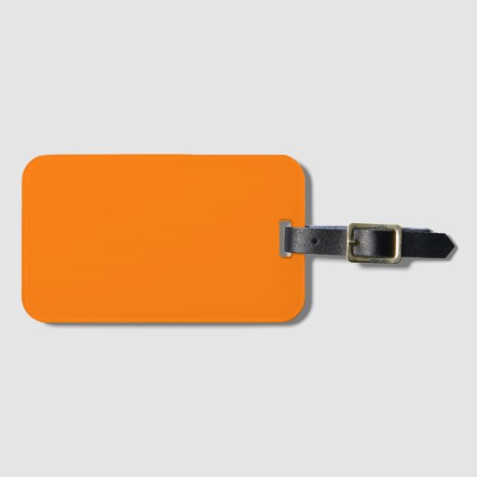 安全オレンジ無地の色 ラゲッジタグ (正面横)