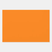 安全オレンジ無地の色 ラッピングペーパーシート (正面)