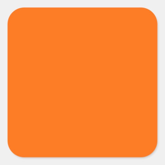 安全オレンジ色デザイ独身のナーカラー スクエアシール (正面)
