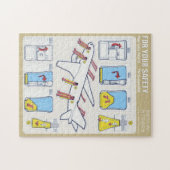 安全カード飛行機パズル ジグソーパズル (横)