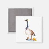 安全ガチョウ マグネット (正面/裏面)