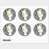 安全ゼブラ動物着用顔マスク ラウンドシール (シート)