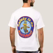 安全チームTシャツ前部および背部デザイン Tシャツ (裏面)