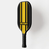安全ビーノスタルジックストライプボード名 ピックルボールラケット (左)