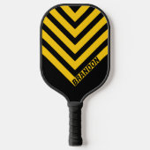 安全ビーノスタルジックヴィンテージシブロンと名前 ピックルボールラケット (正面)