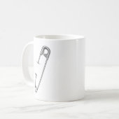安全ピンの沈黙の抗議 コーヒーマグカップ (正面左)
