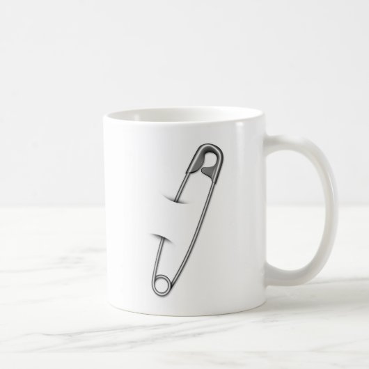 安全ピンの沈黙の抗議 コーヒーマグカップ (右)