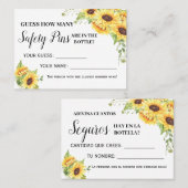 安全ピンゲームのバイリンガルシャワーカードの数 プレイスカード (正面/裏面)