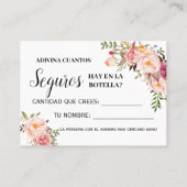 安全ピンゲームのバイリンガルシャワーカードの数 プレイスカード (裏面)