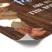 安全ピンゲームオウムCowboyShowerサインの数 ポスター (角)