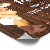 安全ピンゲームカウボーイベビーシャワーサインの数 ポスター (角)