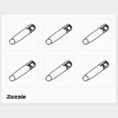 安全ピンステッカー スクエアシール (シート)